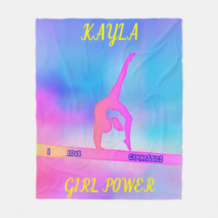 GYMNASTICS GYMNAST FLEECE BLANKET PERSONALIZED!