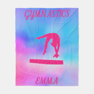 GYMNASTICS GYMNAST FLEECE BLANKET PERSONALIZED!