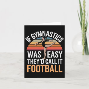 Gymnastics Gymnast Girl Cartwheel Black Uni-child Card