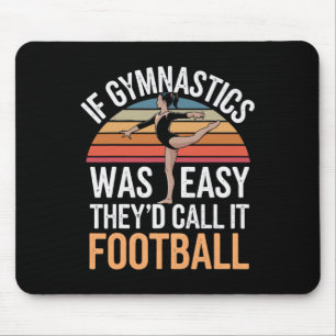Gymnastics Gymnast Girl Cartwheel Black Uni-child Mouse Pad