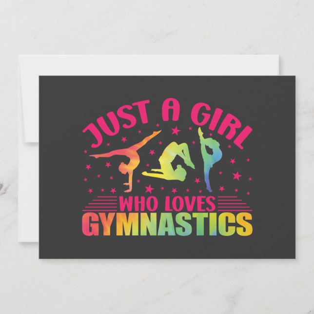 Gymnastics Gymnast Just a Girl Who Loves Gymnastic Invitation (Front)