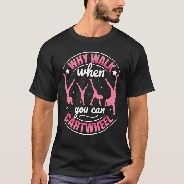 Gymnastics Gymnast Parkour Girls Women Cool Cartwh T-Shirt (Front)