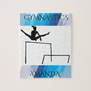 Gymnastics gymnast puzzle.  Personalised name. Jigsaw Puzzle