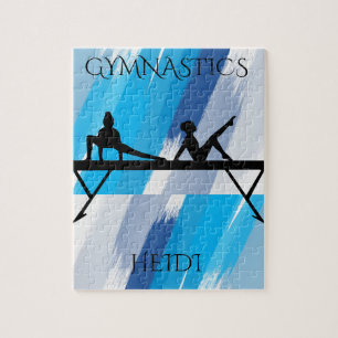Gymnastics gymnast puzzle.  Personalised name. Jigsaw Puzzle