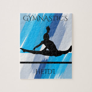 Gymnastics gymnast puzzle.  Personalised name. Jigsaw Puzzle