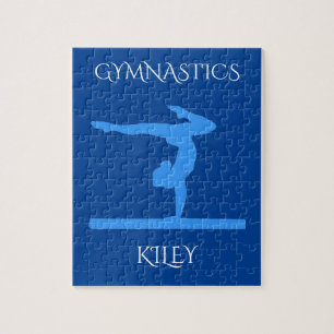 Gymnastics gymnast puzzle.  Personalized name. Jigsaw Puzzle
