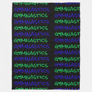 Gymnastics Gymnast Typography Fleece Blanket
