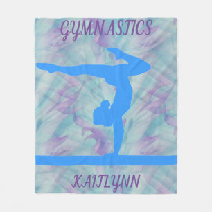Gymnastics handstand fleece blanket personalised.