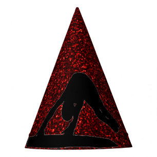 Gymnastics "Happy Birthday" Red Sparkle Vault Party Hat