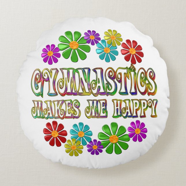 Gymnastics Happy Round Cushion (Front)