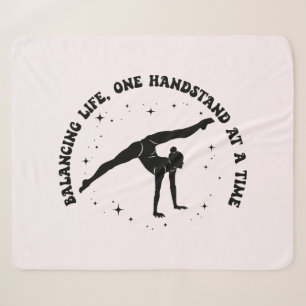 Gymnastics Home Decor for Balanced Living Sherpa Blanket