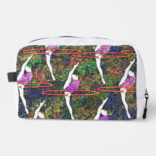 Gymnastics Hula Hoop dance colourful pattern gift Dopp Kit