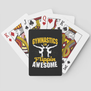 Gymnastics I Am Flippin Awesome Playing Cards