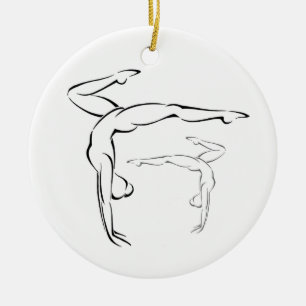 Gymnastics II Ceramic Ornament