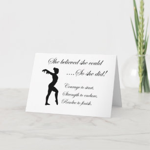 Gymnastics Inspirational Quote Card