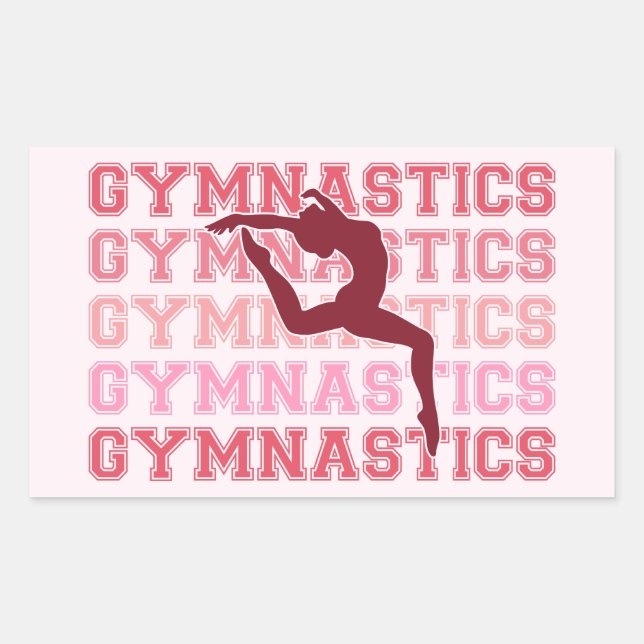 Gymnastics Inspired Rectangular Sticker (Front)