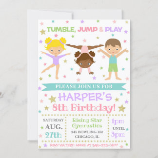 Gymnastics Invitation | Gymnastics Birthday Invite