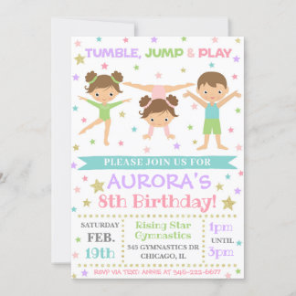 Gymnastics Invitation | Gymnastics Birthday Invite