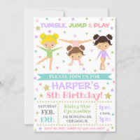 Gymnastics Invitation | Gymnastics Birthday Invite