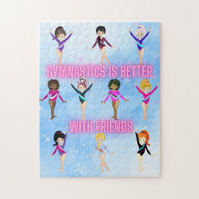 Gymnastics Is Better With Friends Cloud Sparkle    Jigsaw Puzzle (Vertical)