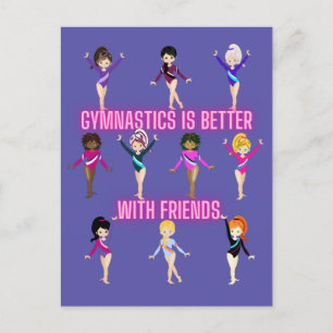 Gymnastics Is Better With Friends   Invitation Postcard
