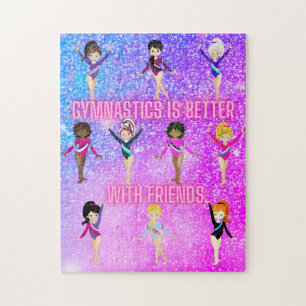 Gymnastics Is Better With Friends Mega Sparkle Jigsaw Puzzle