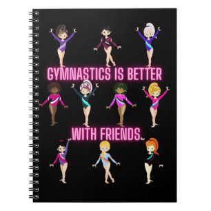 Gymnastics Is Better With Friends Neon Notebook