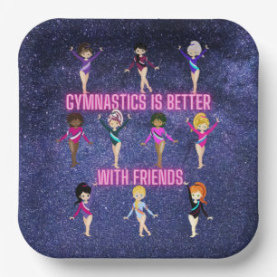 Gymnastics Is Better With Friends    Paper Plate