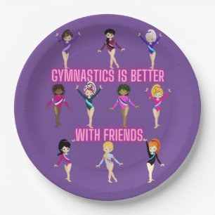 Gymnastics Is Better With Friends    Paper Plate