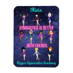 Gymnastics Is Better With Friends Personalised Magnet