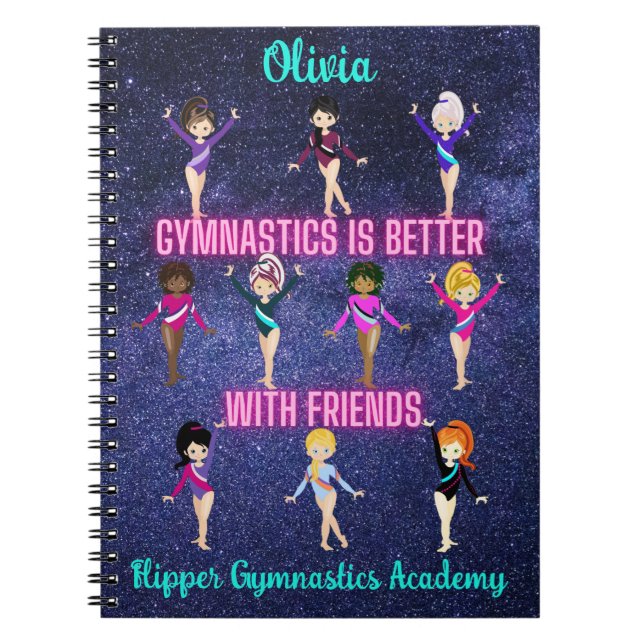 Gymnastics Is Better With Friends Personalised     Notebook (Front)