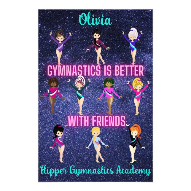 Gymnastics Is Better With Friends Personalised  Photo Print (Front)