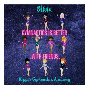 Gymnastics Is Better With Friends Personalised Poster
