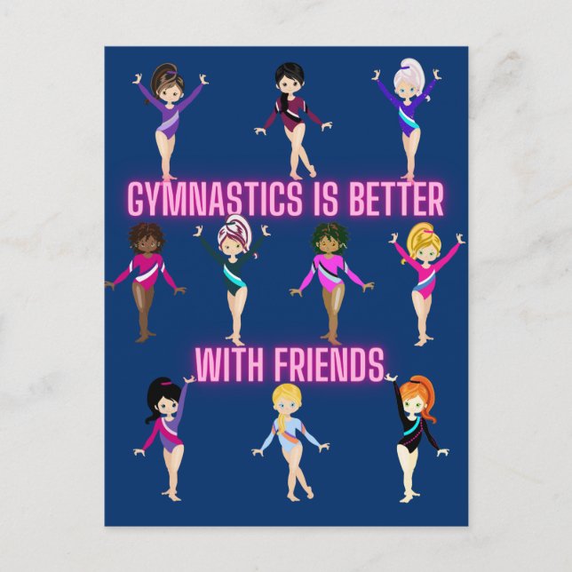Gymnastics Is Better With Friends    Postcard (Front)