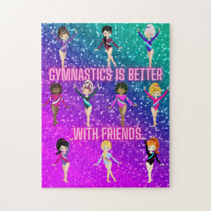 Gymnastics Is Better With Friends Super Sparkle Jigsaw Puzzle