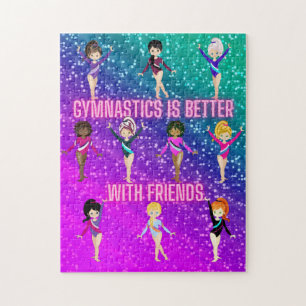 Gymnastics Is Better With Friends Super Sparkle Jigsaw Puzzle
