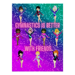Gymnastics Is Better With Friends Super Sparkle    Poster