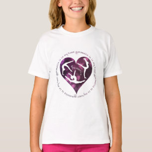 Gymnastics Is In My Heart Girls Raglan T-Shirt