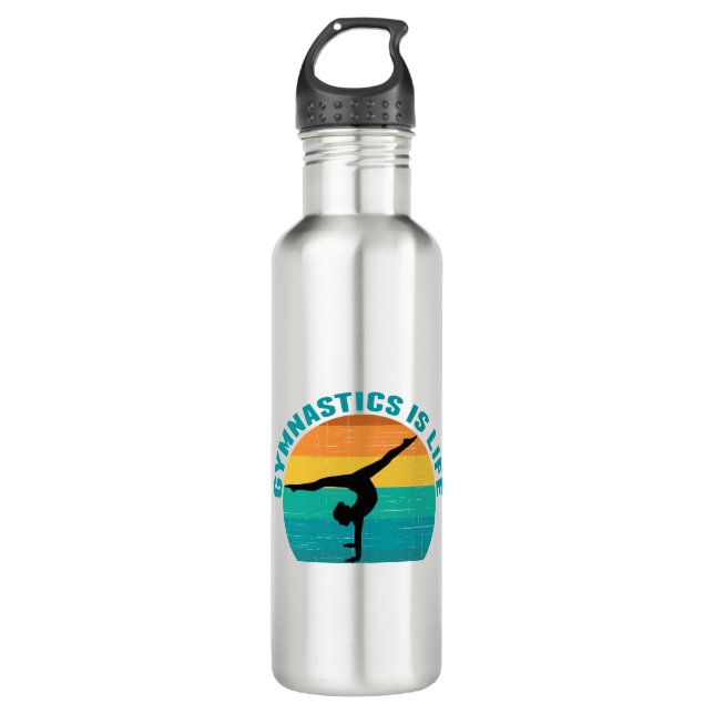 Gymnastics is Life Beautiful Sunset Gymnast 710 Ml Water Bottle (Front)