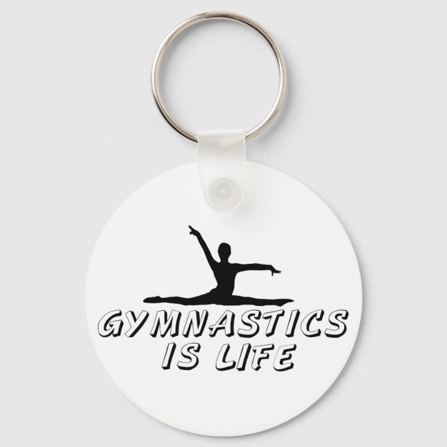 Gymnastics is Life Key Ring (Front)