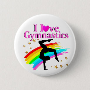 GYMNASTICS IS MY LIFE 6 CM ROUND BADGE