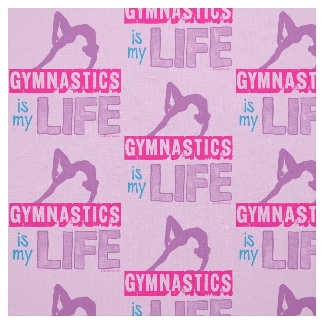 Gymnastics Is My Life Fabric (Swatch)