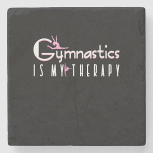 Gymnastics Is My Therapy Stone Coaster