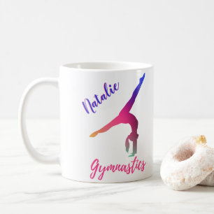 Gymnastics Kickover Pink Purple Personalised Coffee Mug