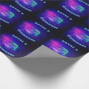 Gymnastics Level 7 Starburst - Custom Name/Level # Wrapping Paper
