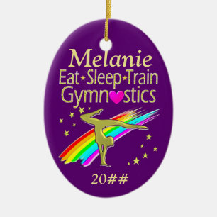GYMNASTICS LIFE PERSONALIZED ORNAMENT