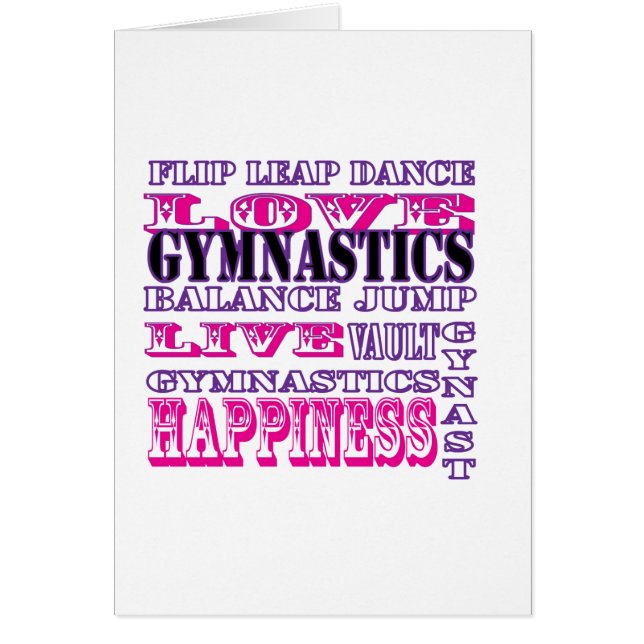 Gymnastics Live, Love, Happiness Apparel for Girls (Front)