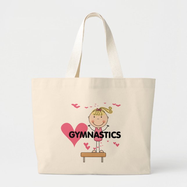 GYMNASTICS - Love Gymnastics Tshirts and Gifts Large Tote Bag (Front)