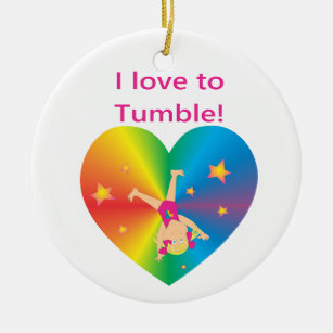 Gymnastics - Love to Tumble by Bella Ceramic Ornament