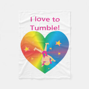 Gymnastics - Love to Tumble by Bella Fleece Blanket